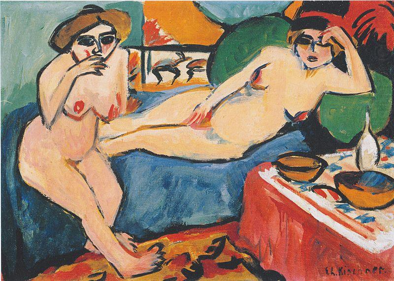 Ernst Ludwig Kirchner Zwei Akte auf blauem Sofa china oil painting image